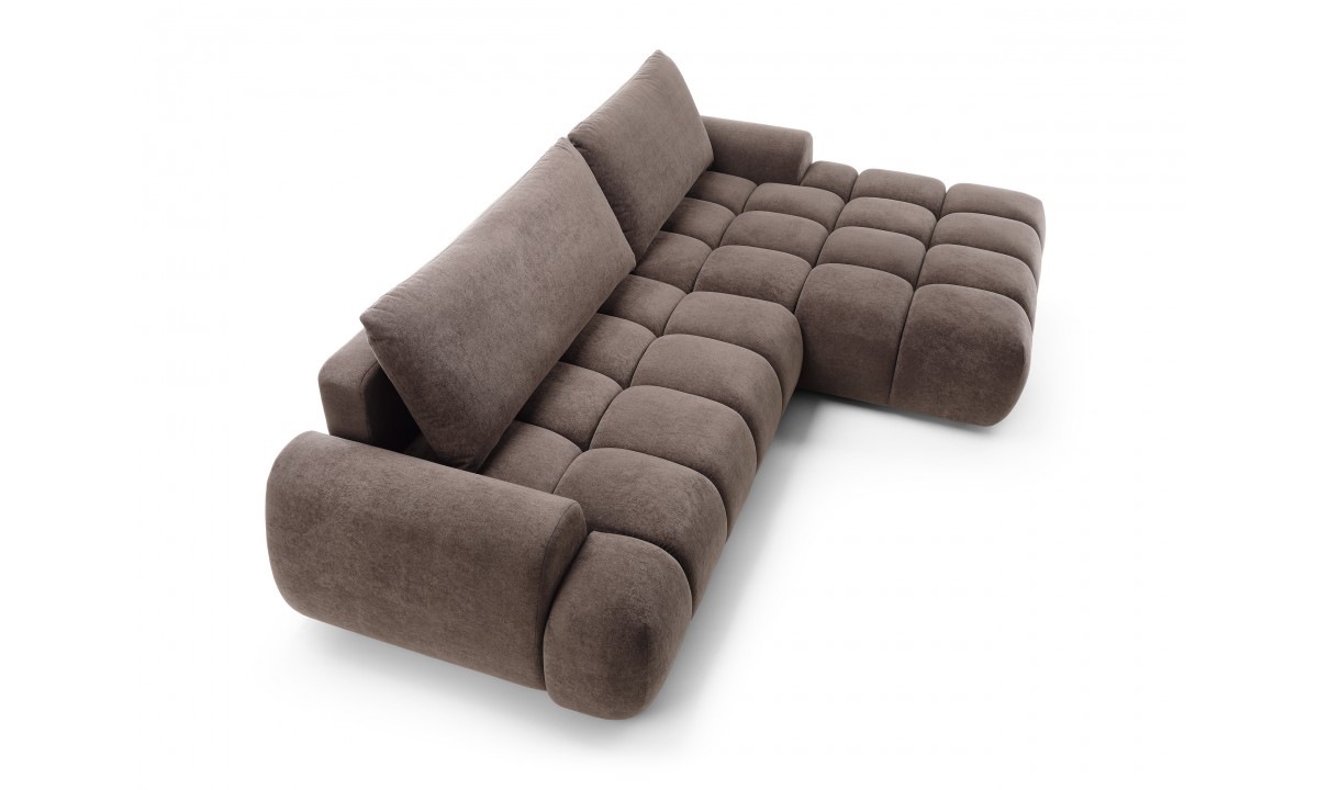 Rimini L-Shaped Upholstered Corner Sofa Bed