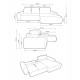 Cord L-shape Modern Corner Sofa Bed