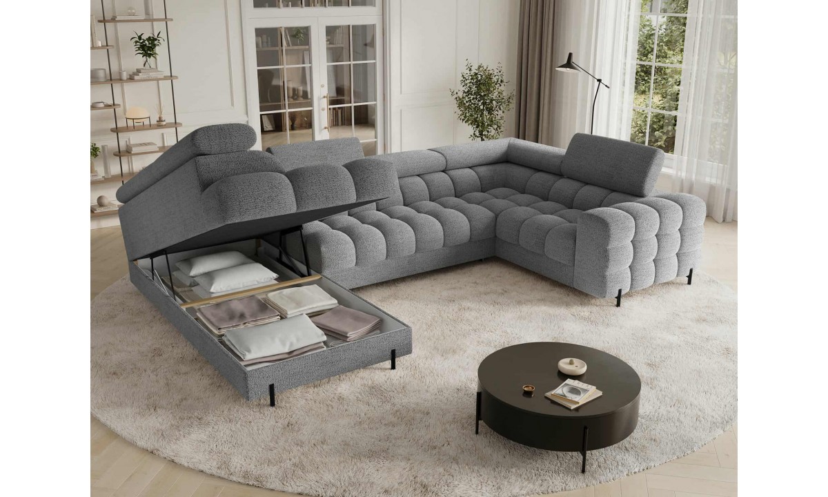 U shaped Corner Sofa Bed with Storage Fectory