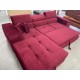 L-Shaped Upholstered Corner Sofa Bed BARON 