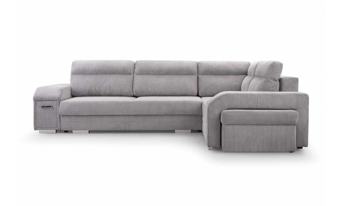 Alvares L-shape Modern Corner Sofa Bed