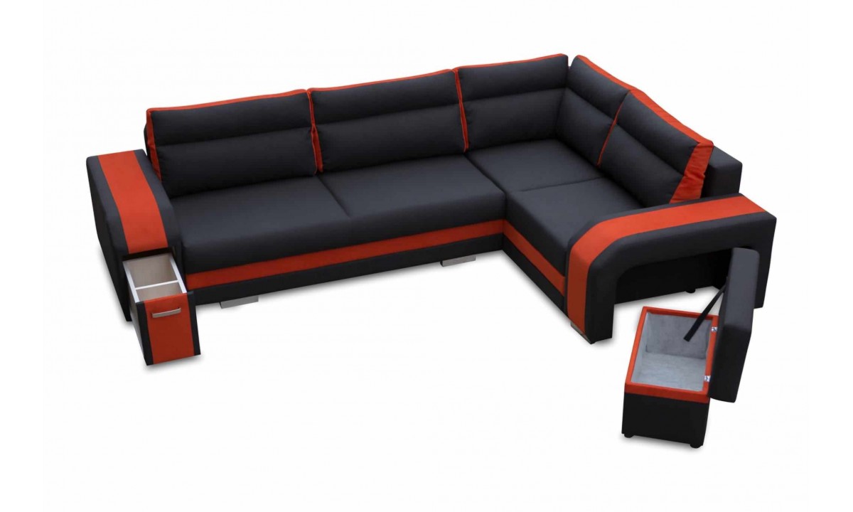 Assan L-shape Modern Corner Sofa