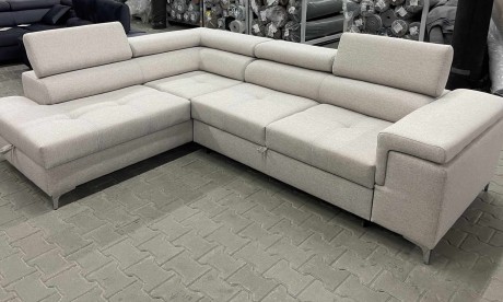L-Shaped Upholstered Corner Sofa Sleeping Function QUEEN ®️