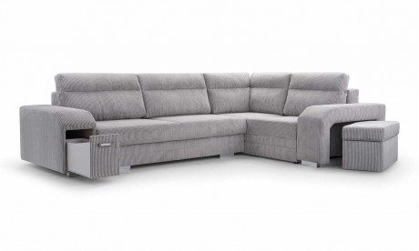 Alvares L-shape Modern Corner Sofa Bed