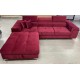 L-Shaped Upholstered Corner Sofa Bed BARON 