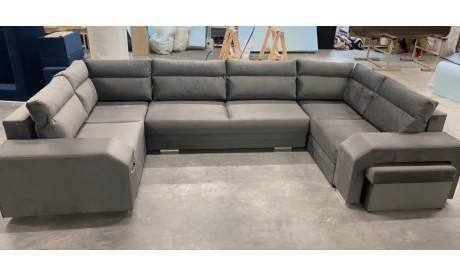 Alvares U-shape Modern Corner Sofa Bed