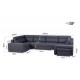 Alvares U-shape Modern Corner Sofa Bed