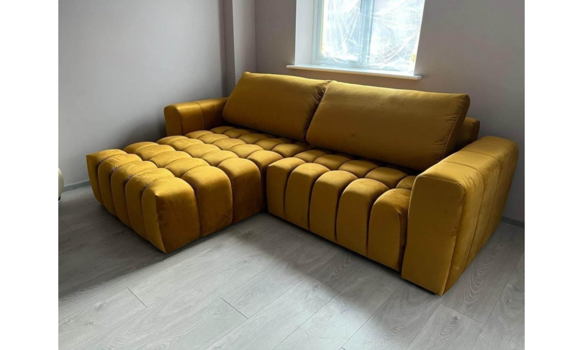 L-Shaped Upholstered Corner Sofa Bed Bonett