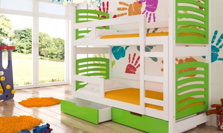 Modern Children Bunk Bed with Storage OSUNA