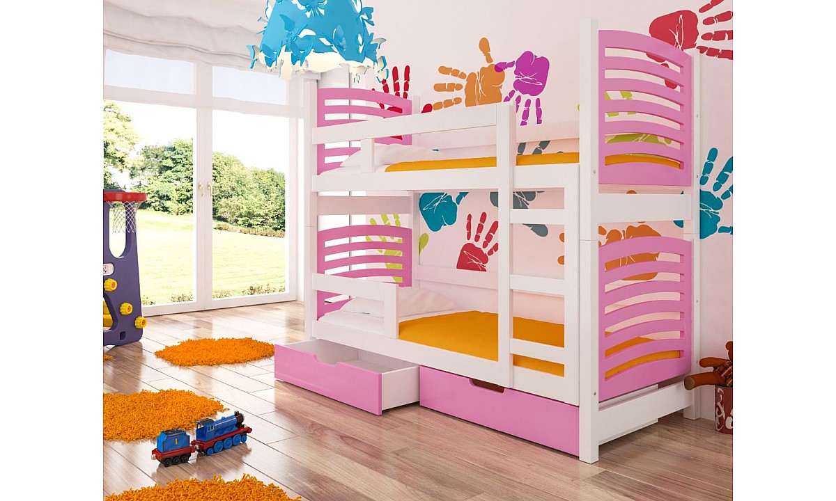 Modern Children Bunk Bed with Storage OSUNA