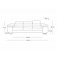 ROYAL ®️ Lounge Set 3 - 3 seater sofa bed / 2 Seater / Pouf