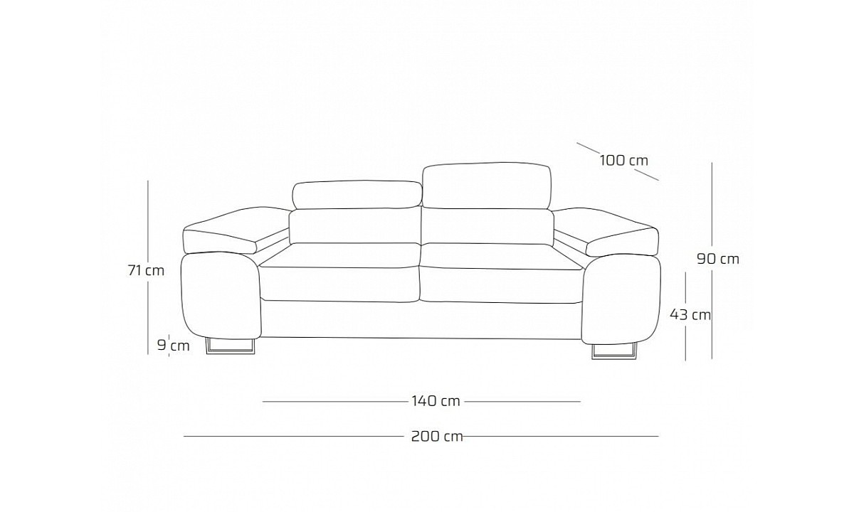 ROYAL ®️ Lounge Set 3 - 3 seater sofa bed / 2 Seater / Pouf