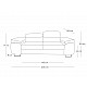 ROYAL ®️ Lounge Set 3 - 3 seater sofa bed / 2 Seater / Pouf