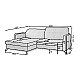 L-Shaped Upholstered Corner Sofa Bed with Storage Lorelle