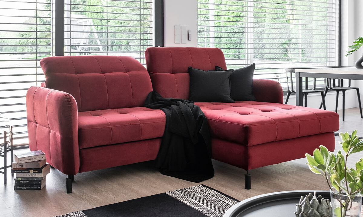 L-Shaped Upholstered Corner Sofa Bed with Storage Lorelle