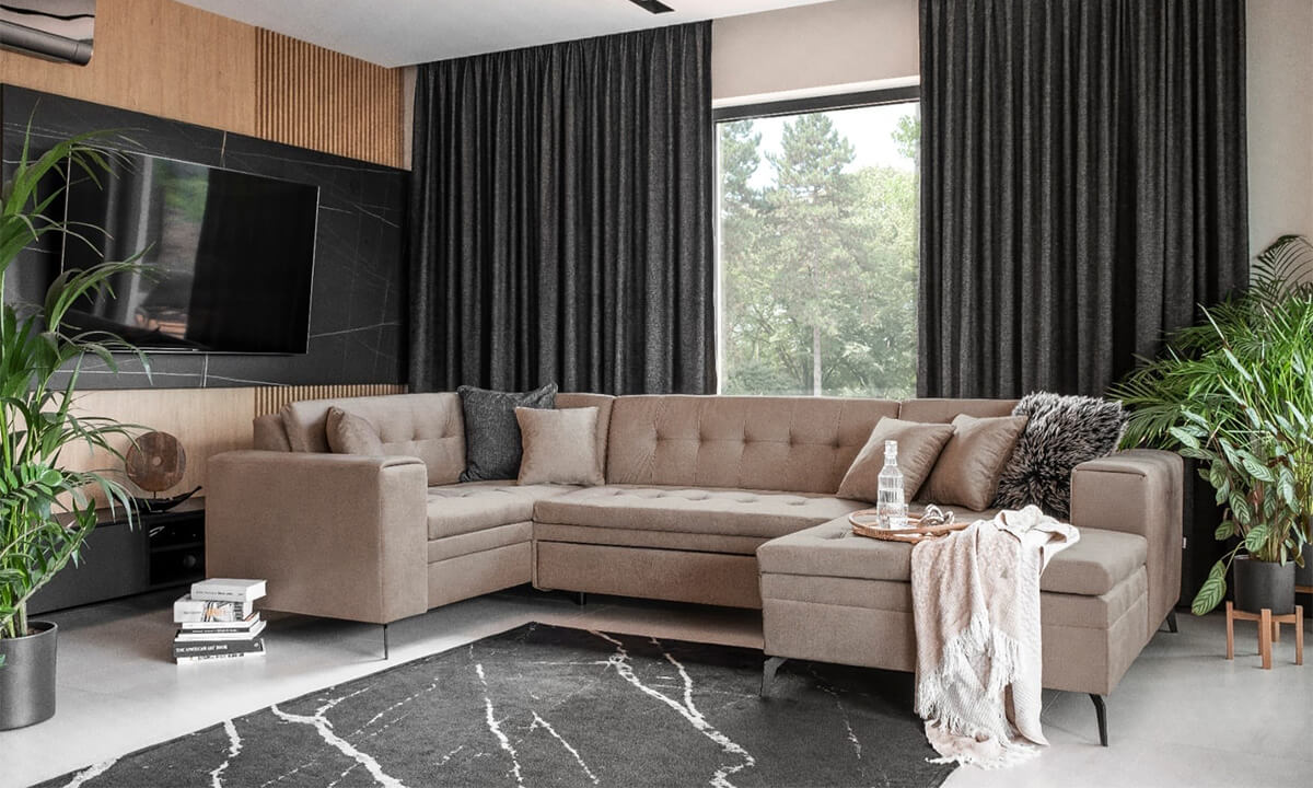 Montez U-shape Corner Sofa Bed