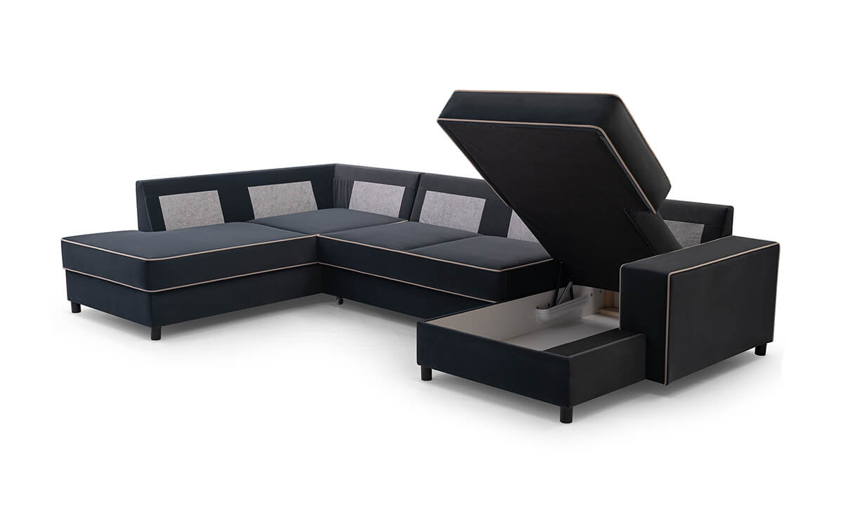 Oxana U-shape Corner Sofa Bed