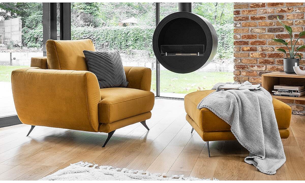 Megis Sofa Bed, Armchair and Pouf Set