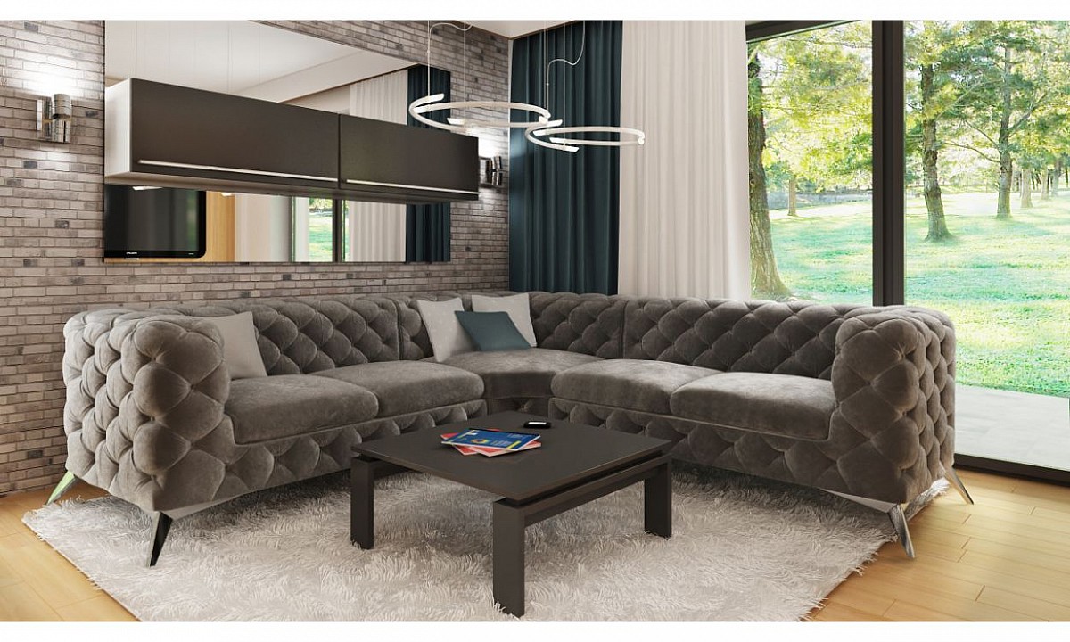 Chelsea L-shape Modern Corner Sofa