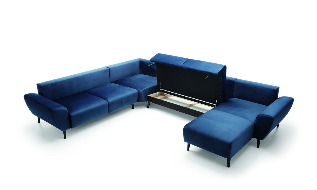 U-Shaped Corner Sofa Bed with Storage Bosco U