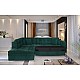 Glam Vintage Upholstered Corner Sofa Bed PIERETTA