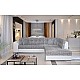 Glam Vintage Upholstered Corner Sofa Bed PIERETTA