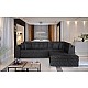 Glam Vintage Upholstered Corner Sofa Bed PIERETTA