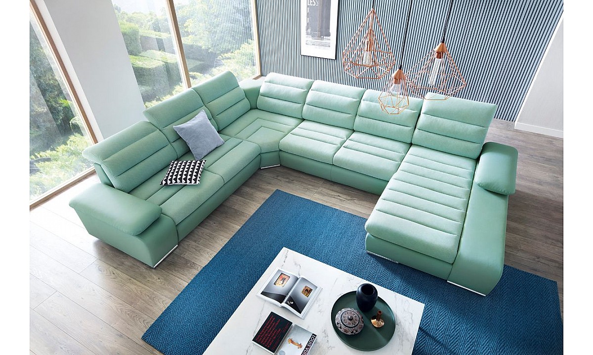 U-Shaped Upholstered Sofa Be Korfu III