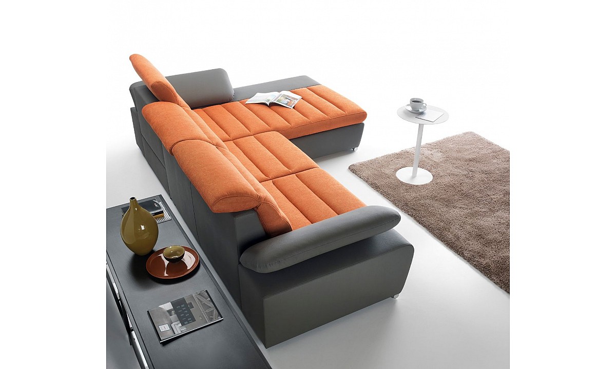 Korfu L-shape Modern Corner Sofa Bed