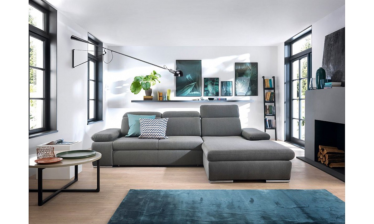 Orlando L-shape Modern Corner Sofa Bed