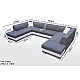 Darco U-shape Modern Corner Sofa Bed