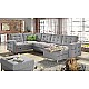 U-Shaped Corner Sofa Bed with Storage ASGARD