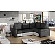 L-Shaped Upholstered Corner Sofa Bed with Storage CORONA