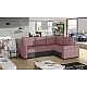 L-Shaped Upholstered Corner Sofa Bed with Storage CORONA
