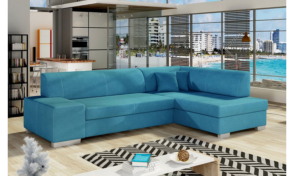 Minimalist Upholstered Corner Sofa Bed with Storage FABIO Minimalist Upholstered Corner Sofa Bed with Storage FABIO