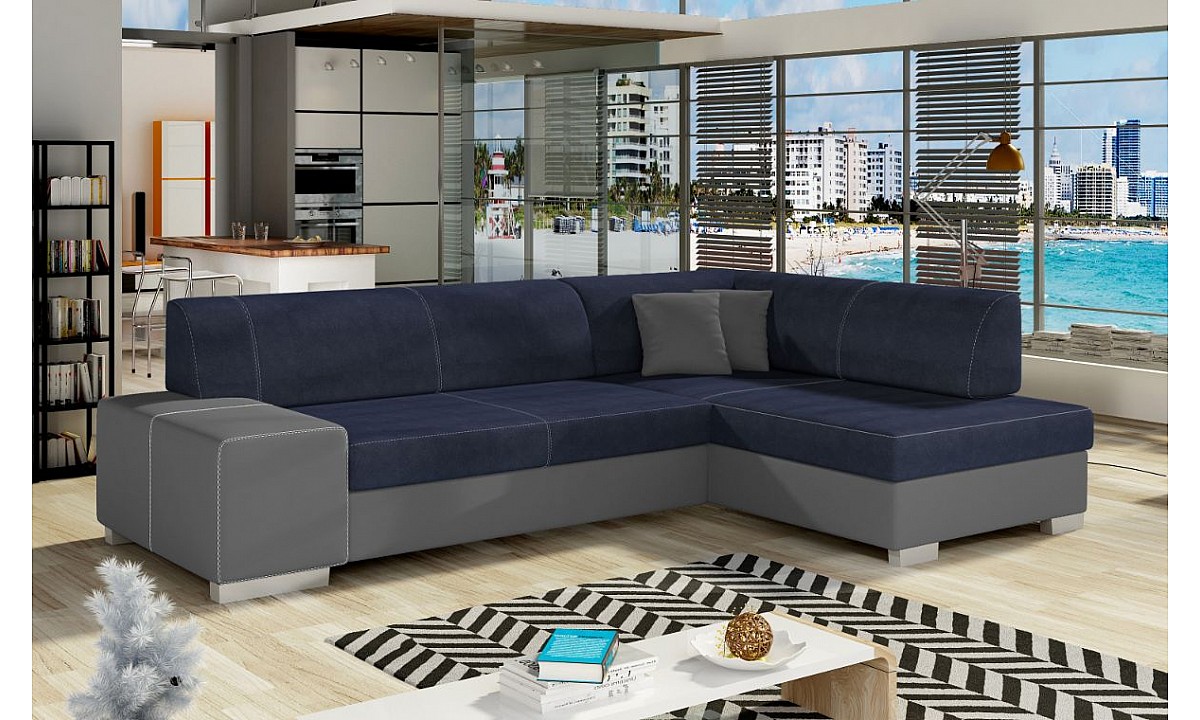 Minimalist Upholstered Corner Sofa Bed with Storage FABIO Minimalist Upholstered Corner Sofa Bed with Storage FABIO