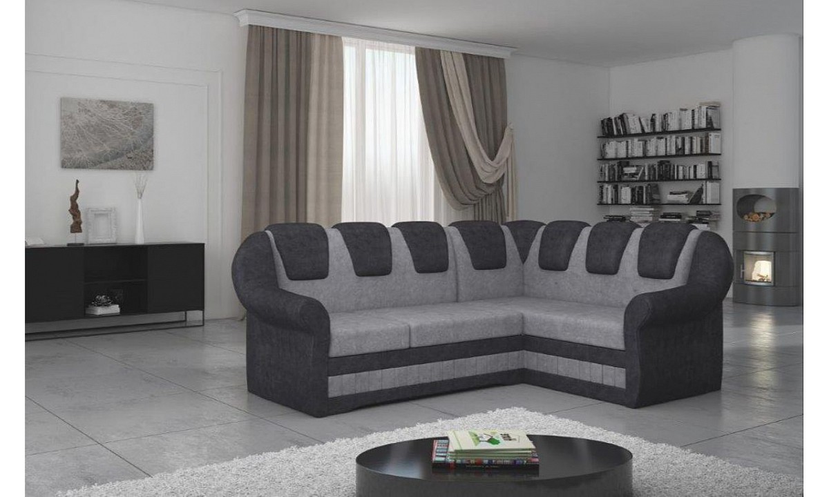 L-Shaped Upholstered Corner Sofa Camel Back LORD II