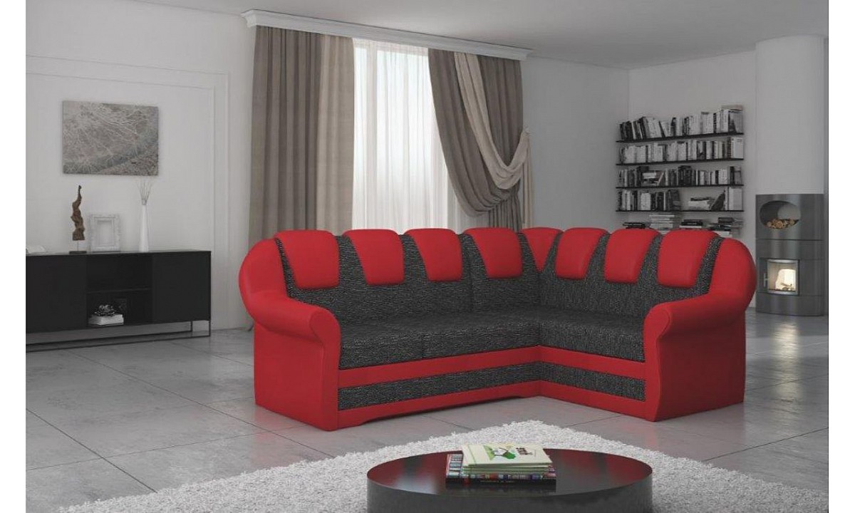 L-Shaped Upholstered Corner Sofa Camel Back LORD II