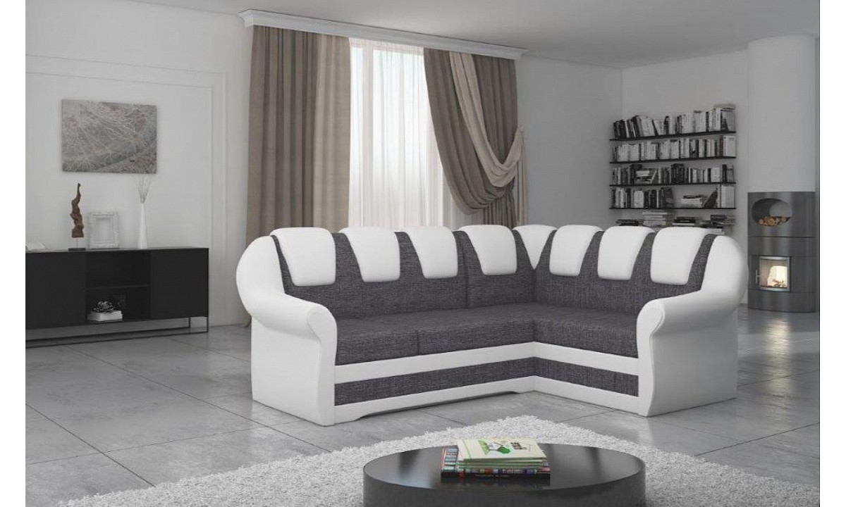 L-Shaped Upholstered Corner Sofa Camel Back LORD II