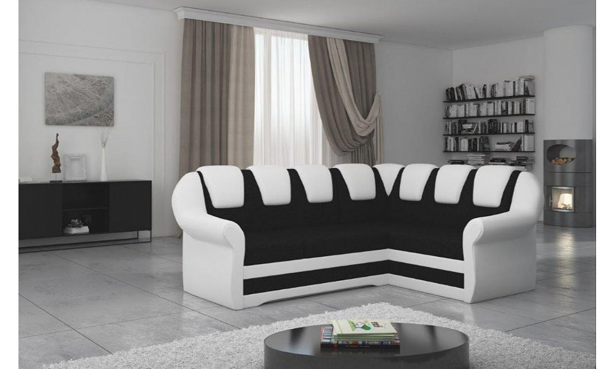 L-Shaped Upholstered Corner Sofa Camel Back LORD II