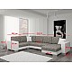 U-Shaped Upholstered Sofa Bed with Storage MARCO