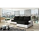 L-Shaped Upholstered Corner Sofa Bed with Storage NEGRO