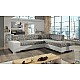 L-Shaped Upholstered Corner Sofa Bed with Storage PORTO