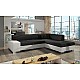 L-Shaped Upholstered Corner Sofa Bed with Storage PORTO