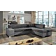 L-Shaped Upholstered Corner Sofa Bed with Storage PORTO