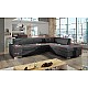 L-Shaped Upholstered Corner Sofa Bed with Storage PORTO