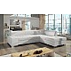 L-Shaped Upholstered Corner Sofa Bed with Storage PORTO