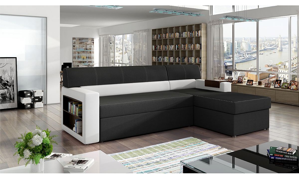 L-Shaped Corner Sofa Bed with Storage RICO
