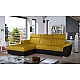 L-Shaped Upholstered Corner Sofa Sleeping Function TREVISCO