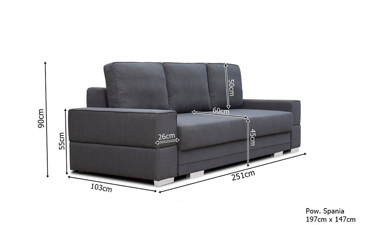 Sofa Bed with Storage Sofia 